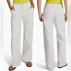 NWTRetail$218 Size27 Reclectic Favorite Daughter white low rise Wide-Leg Trouser